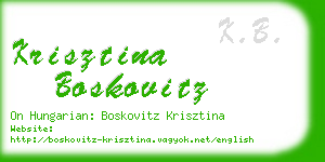 krisztina boskovitz business card